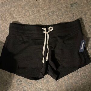 Old Navy Women's Charcoal Gray Knit Shorts Large  Drawstring Waist